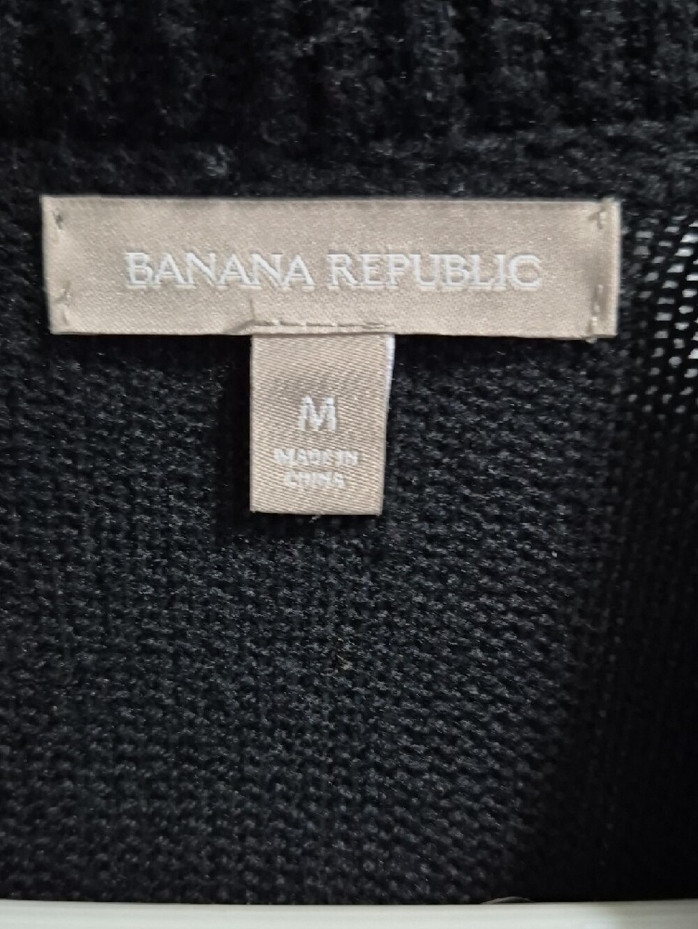 Banana Republic Black Ribbed Open Draped Cardigan - Picture 2 of 3